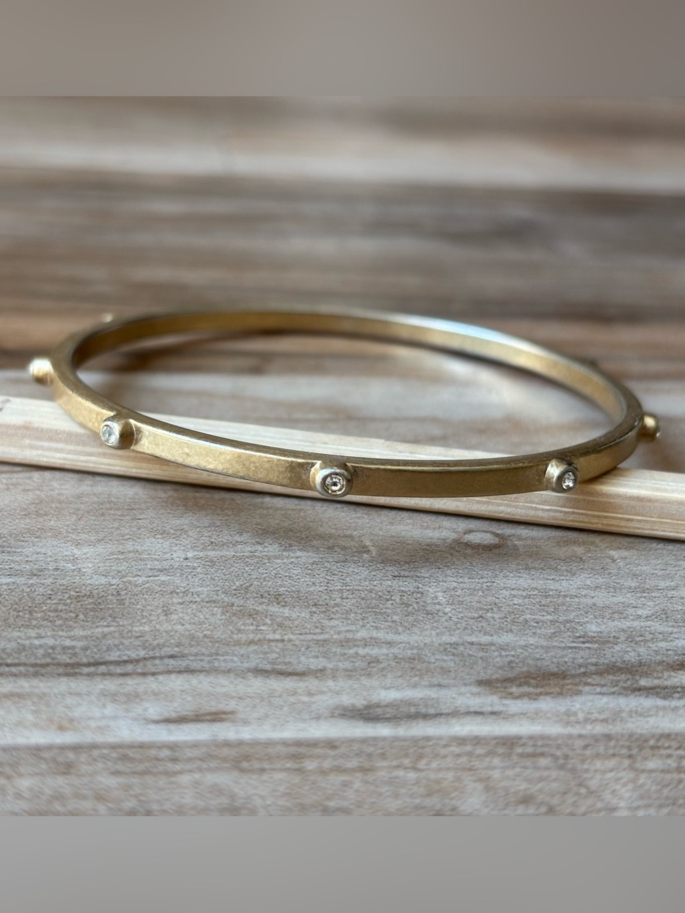 Lia Sophia Gold-Tone Crystal Accent Bangle Set - Picture 5 of 6